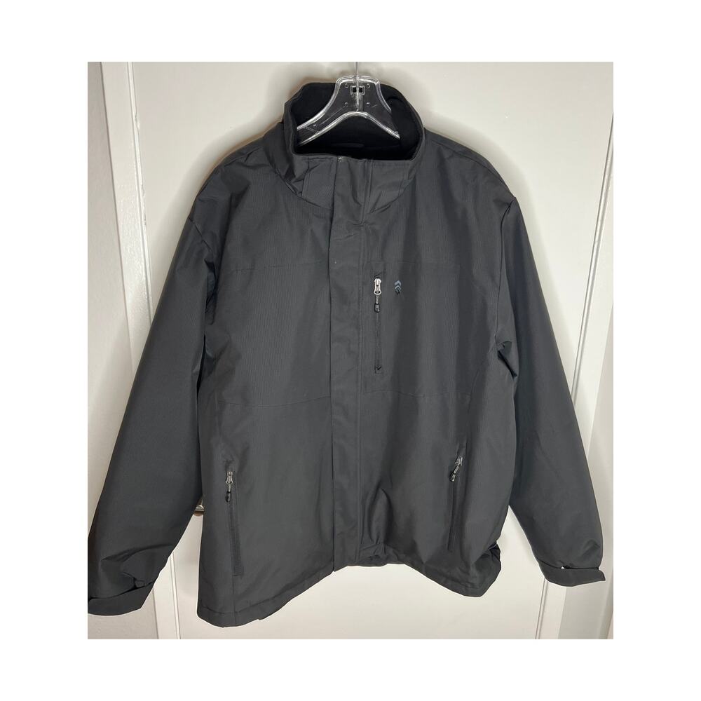 Free Country Men's Wind and Water Resistant Ski Jacket Black ~ Size XXL
